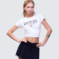 Hema White Slogan Baby Tee