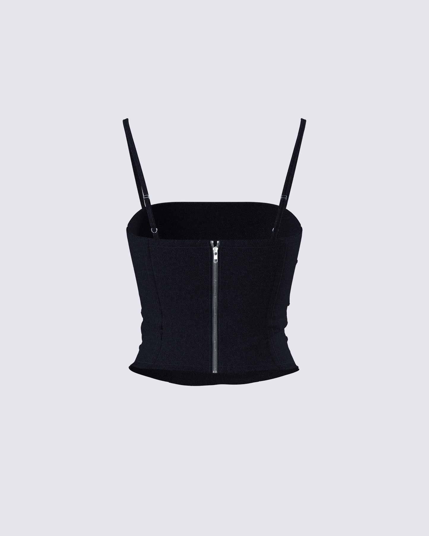 Serenity Black Denim Buckle Top