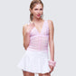 Hyacinth Pink Floral Bow Detail Top