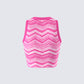Irie Pink Zig Zag Knit Top