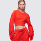 Una Red Stacked Sleeve Sweatshirt