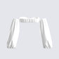 Milly White Poplin Bra Top