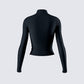 Tana Black Mockneck Top