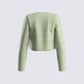 Tess Green Tweed Crop Jacket