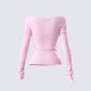 Leslie Pink Off Shoulder Top