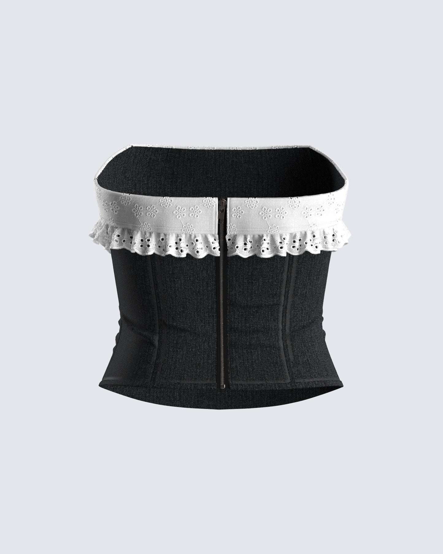 Padma Multi Eyelet Denim Tube Top