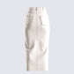 Chell White Denim Maxi Skirt
