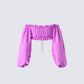 Fabiana Lilac Off Shoulder Crop Top