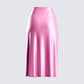 Nikita Pink Satin Midi Skirt