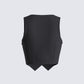 Deb Black Suiting Crop Vest Top