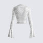 Priya White Lace Top