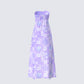 Sela Lavender Printed Midi Top