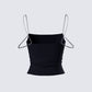 Livia Black Strappy Chain Top