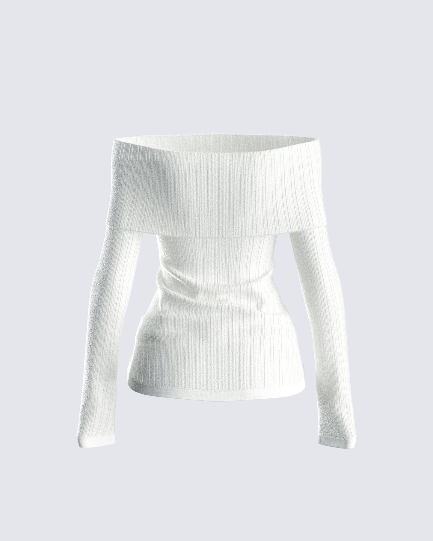 Zo Ivory Off Shoulder Sweater Top