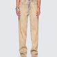 Sanvi Yellow Wash Stretch Jeans model front