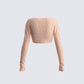 Maze Nude Rhinestone Crop Top