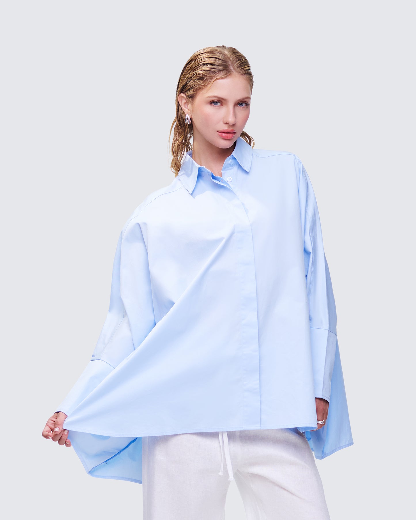 Hesper Blue Box Cut Shirt