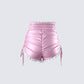 Adara Pink Ruched Mini Short
