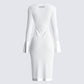 Letitia Ivory Sweater Midi Dress
