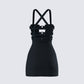 Miranda Black Ponte Mini Dress