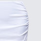 Saranna White Satin Micro Mini Skirt