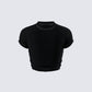 Monte Black Jersey Graphic Top