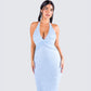 Dana Baby Blue Beaded Maxi Dress