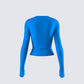 Vivi Blue Jersey Long Sleeve Top