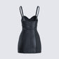 Maria Black Satin Bustier Dress