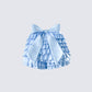 Oceana Blue Satin Ruffle Bloomer
