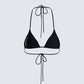 Halsey Black Triangle Bikini Top