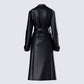 Ara Black Vegan Leather Coat
