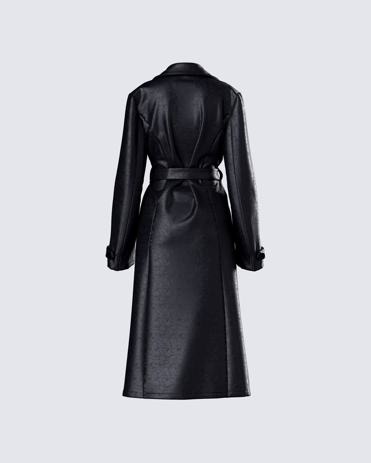 Ara Black Vegan Leather Coat