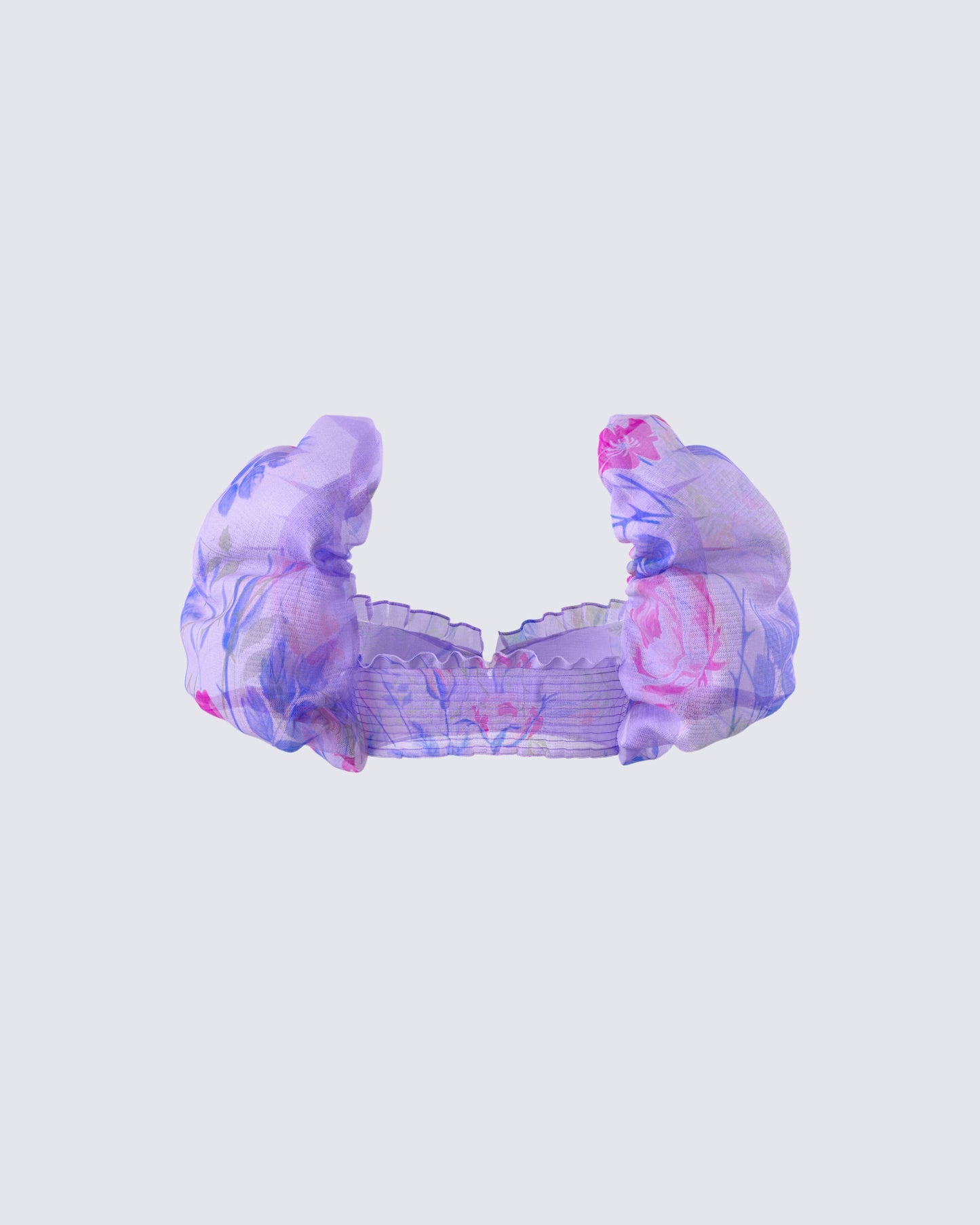 Ida Purple Floral Organza Top