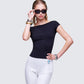 Caroline Black Backless Top