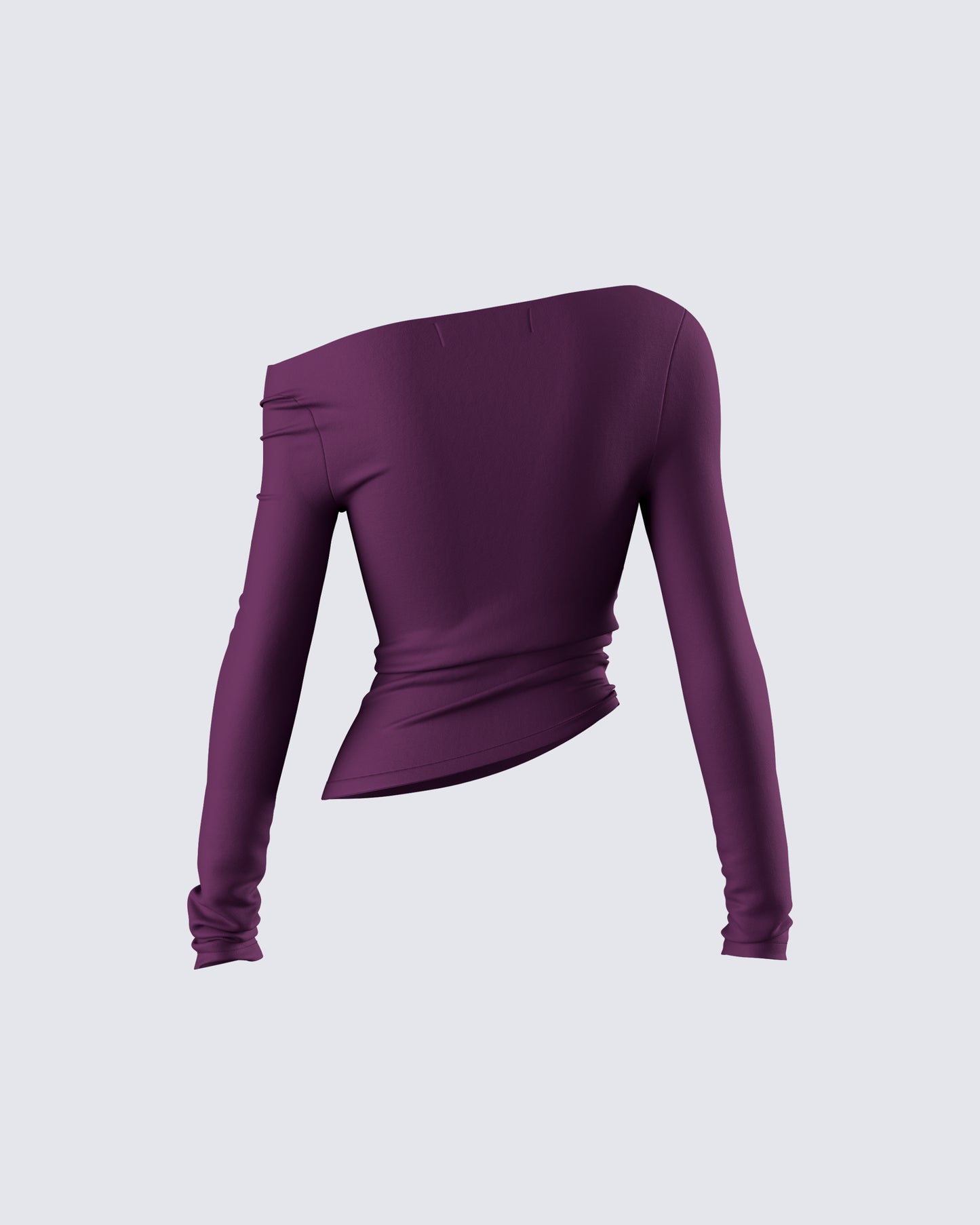 Isa Burgundy Jersey Asymmetric Top