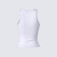 Saffron White Kissed Tank Top