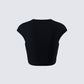 Macie Black Virgo Graphic Top