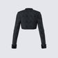Pippa Black Tweed Cropped Jacket