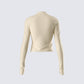 Jyn Khaki Jersey Long Sleeve Top