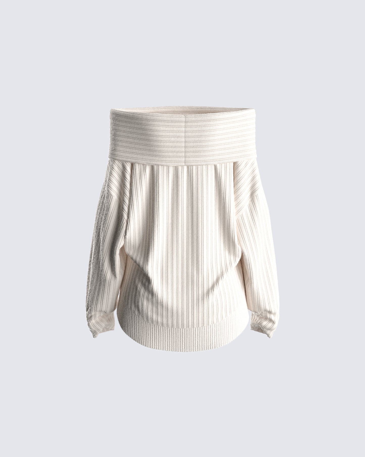 Nyx Ivory Off Shoulder Sweater Top