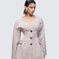 Nahia Brown Cinched Waist Blazer