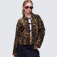 Lucretia Leopard Bow Tied Twill Shirt Jacket