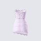 Clarisse Pink Hand Beaded Rhinestone Dress
