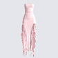 Sadira Pink Strapless Ruffle Dress 3d product front