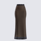Aela Black Mesh Maxi Skirt 3d product front