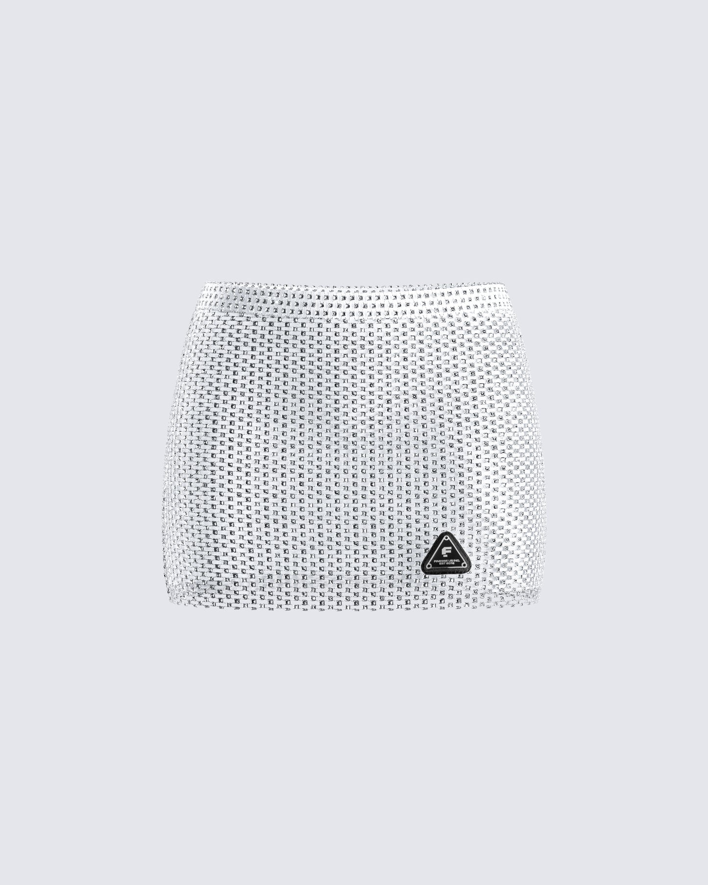 Emery Silver Net Mini Skirt 3d product front