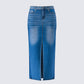 Vincent Blue Maxi Denim Skirt 3d product front