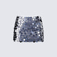 Philo Silver Sequin Mini Skirt 3d product front