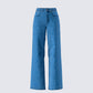 Sara Blue Denim Wide Leg Jean product front